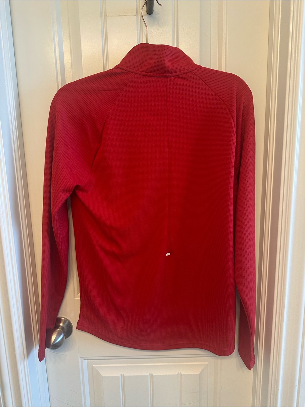 Men's Red Half-Zip Performance Pullover Jacket - Picture 3 of 4